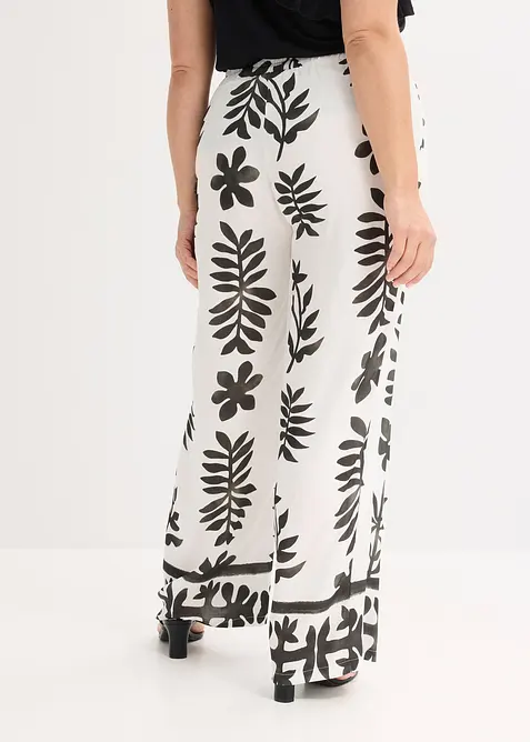 Gedessineerde broek van soepele viscose, bonprix