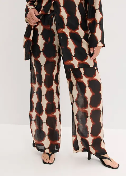 Wijde broek in batik dessin, bonprix