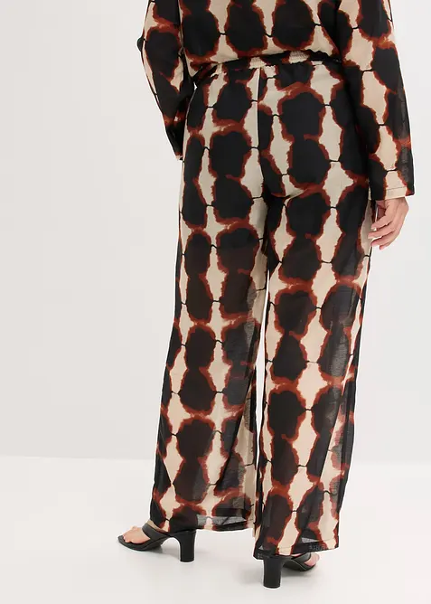 Wijde broek in batik dessin, bonprix