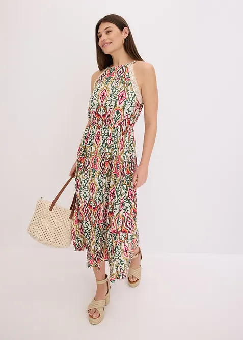 Midi jurk met kant, bonprix