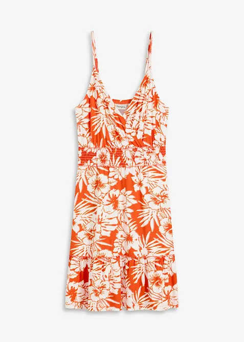 Jurk met spaghettibandjes in een zachte viscosemix, bonprix