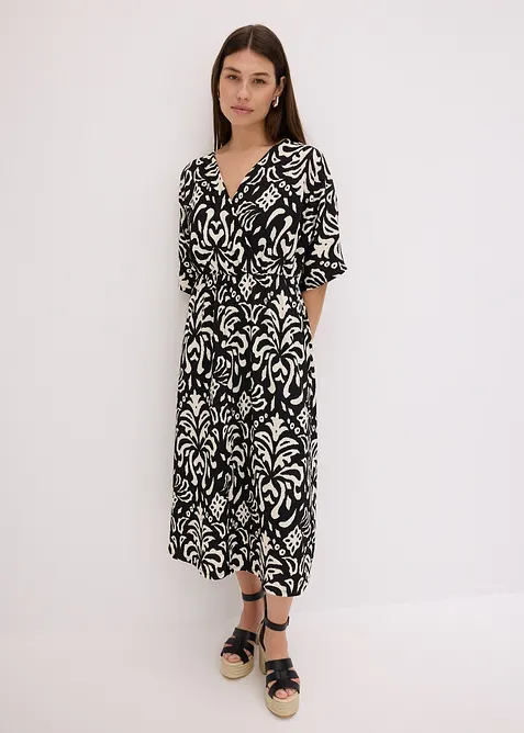 Gedessineerde jersey jurk, bonprix