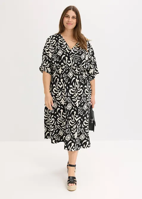 Gedessineerde jersey jurk, bonprix