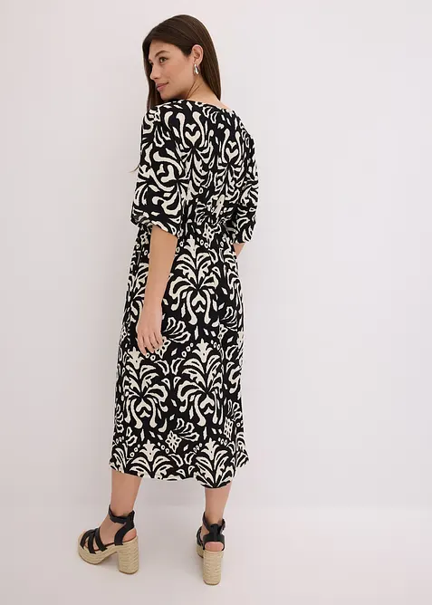 Gedessineerde jersey jurk, bonprix