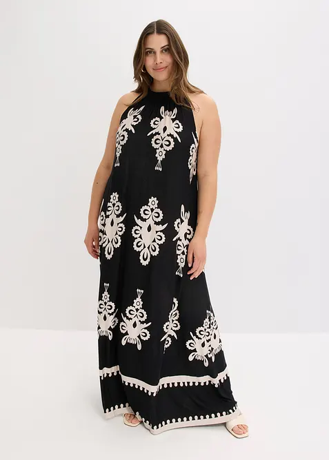 Gedessineerde Jersey jurk in een zachte visocemix, bonprix