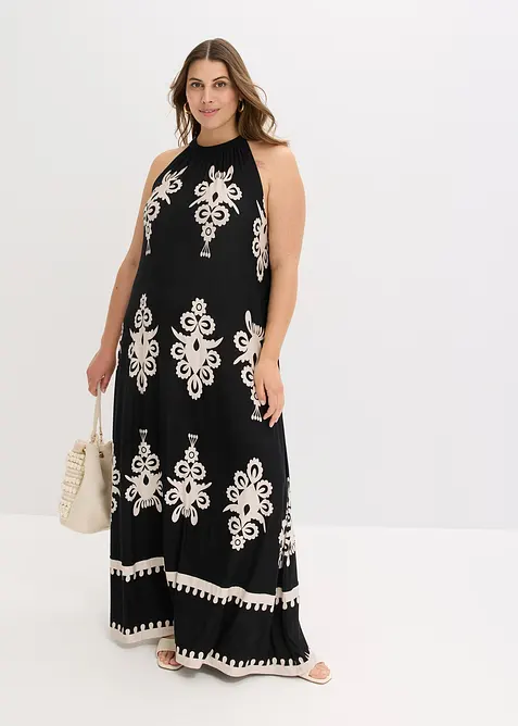 Gedessineerde Jersey jurk in een zachte visocemix, bonprix