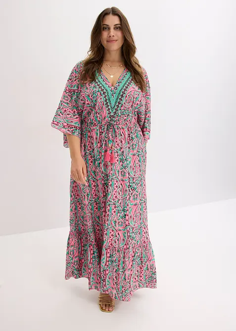 Gedessineerde maxi jurk van soepele viscose, bonprix