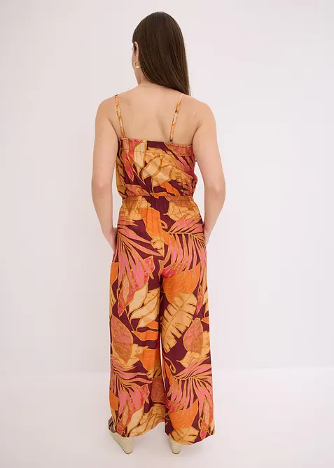 Gedessineerde jumpsuit van soepele viscose, bonprix