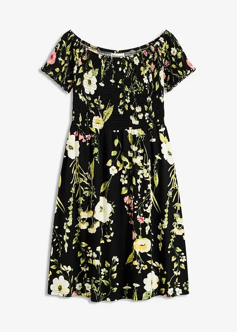 Carmen jurk in een zachte viscosemix, bonprix