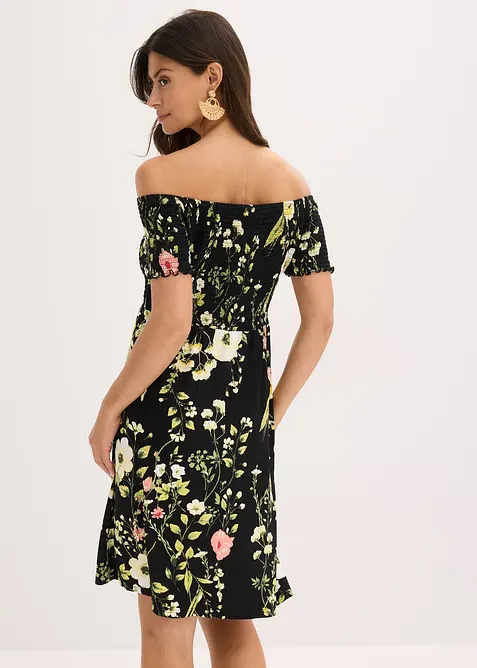 Carmen jurk in een zachte viscosemix, bonprix