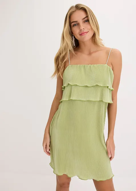 Jersey jurk met plissé, bonprix