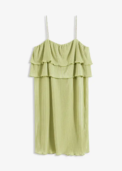 Jersey jurk met plissé, bonprix