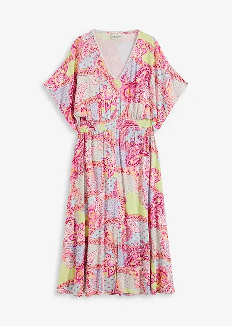 Jersey jurk met kant in een zacht viscosemix, bonprix