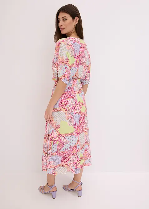 Jersey jurk met kant in een zacht viscosemix, bonprix