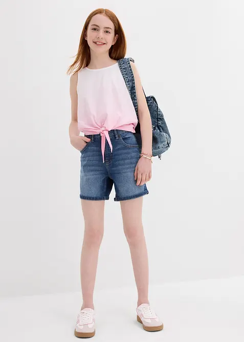 Jeans bermuda mid waist, bonprix