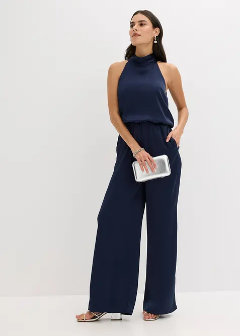 Jumpsuit van gestructureerd satijn, bonprix