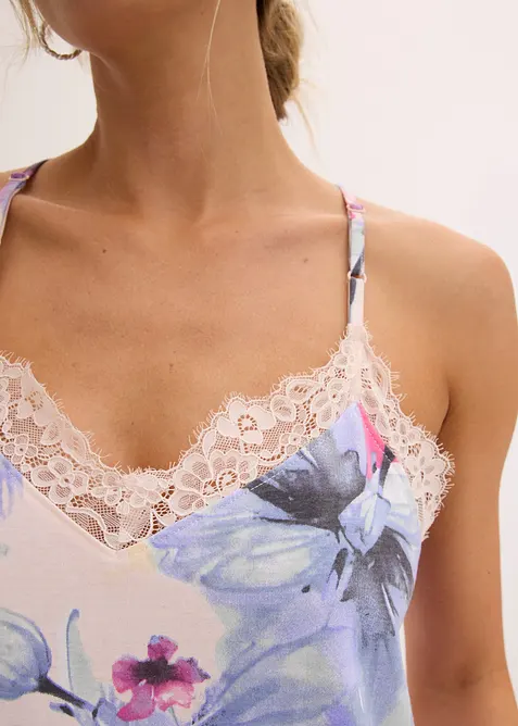 Kort nachthemd in een zachte viscosemix, bonprix