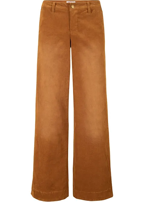 Stretch corduroy broek, wijd, bonprix