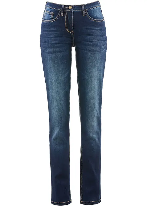Straight stretch jeans, mid waist, bonprix