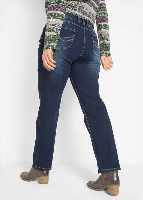 Straight stretch jeans, mid waist, bonprix