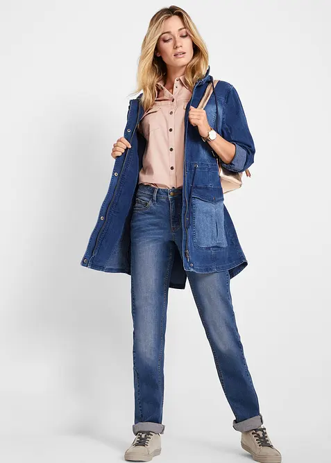 Straight jeans mid waist, stretch, bonprix