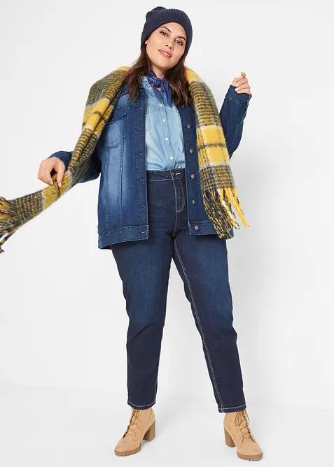 Stretch boyfriend jeans, mid waist, bonprix