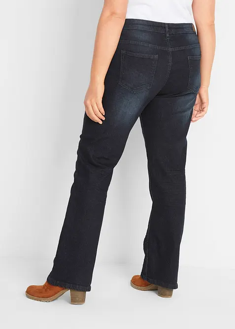 Bootcut stretch jeans, mid waist, bonprix
