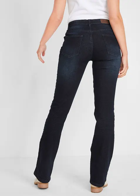 Bootcut stretch jeans, mid waist, bonprix