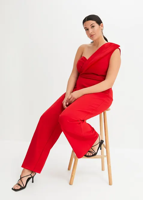 Jumpsuit van crêpe met structuur, bonprix