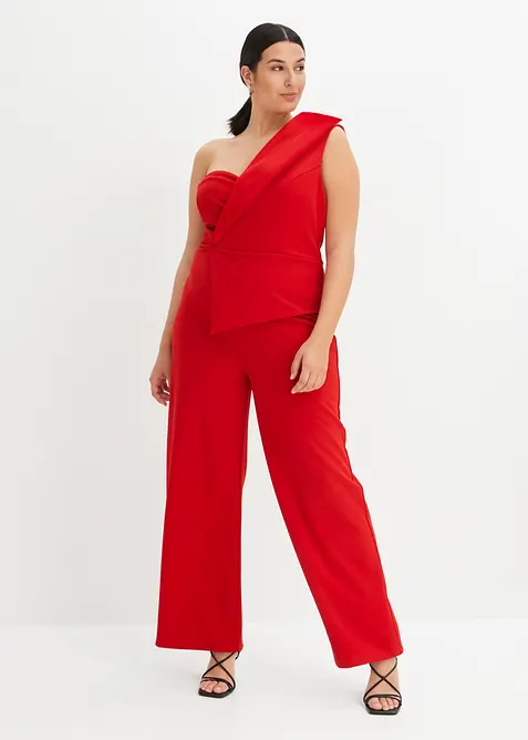 Jumpsuit van crêpe met structuur, bonprix