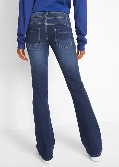 Bootcut stretch jeans, mid waist, bonprix