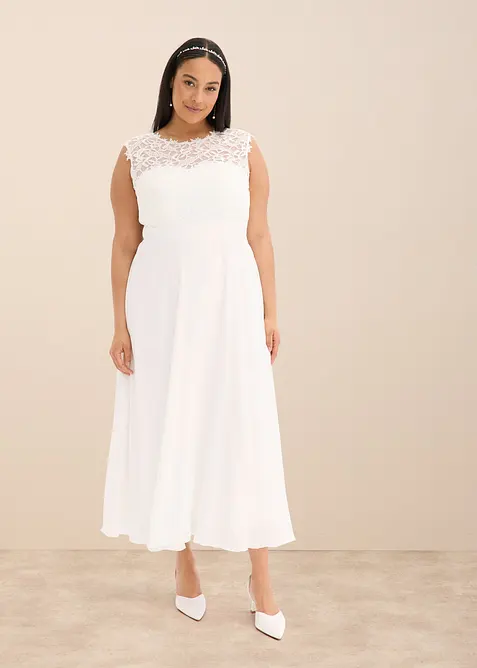 Maxi galajurk met kant, bonprix