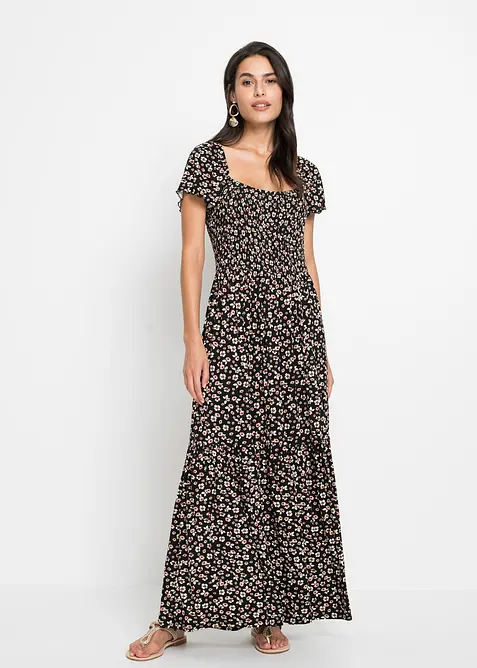 Maxi jurk van een viscosemix, bonprix