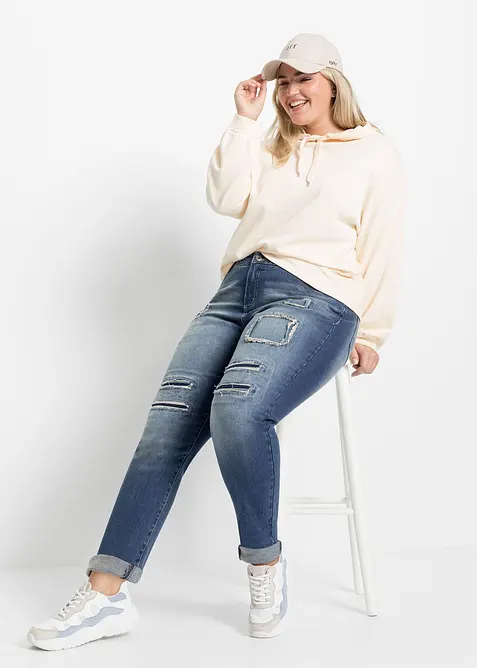 Boyfriend jeans mid waist, bonprix