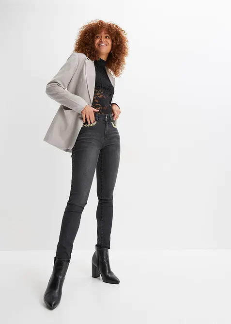 Aansluitend longsleeve met kant, bonprix