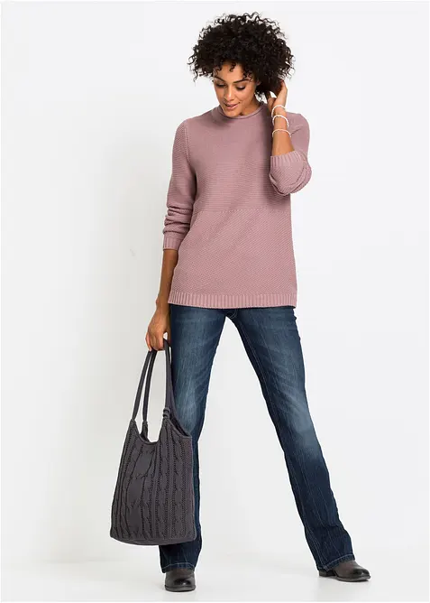 Bootcut comfort stretch jeans, high waist, bonprix