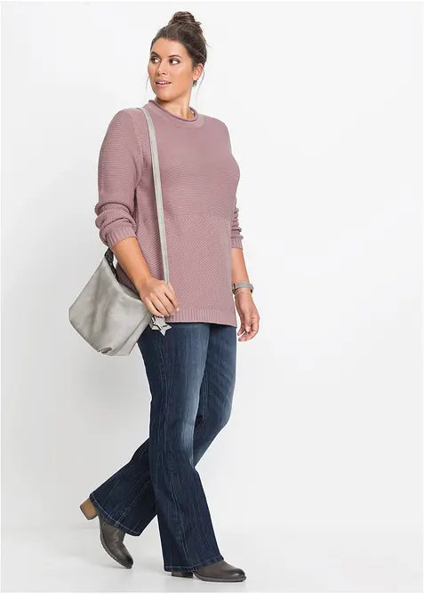 Bootcut comfort stretch jeans, high waist, bonprix