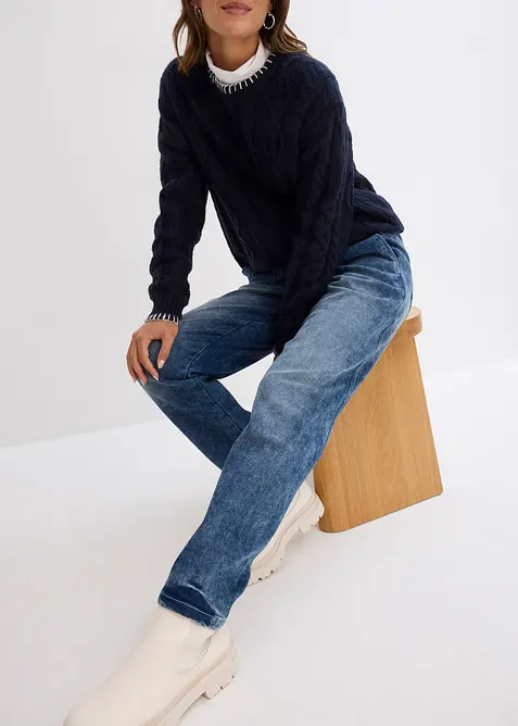 Boyfriend mid waist thermojeans, bonprix