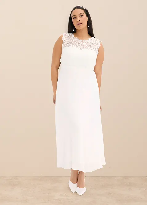 Maxi galajurk met kant, bonprix