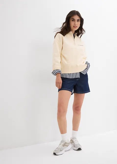 Jeans short high waist, low stretch, bonprix