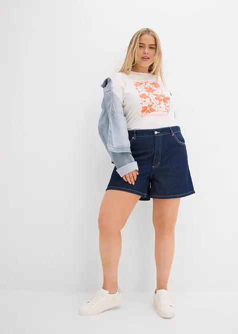 Jeans short high waist, low stretch, bonprix