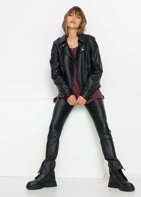 Gebreide oversized trui in een viscosemix, bonprix