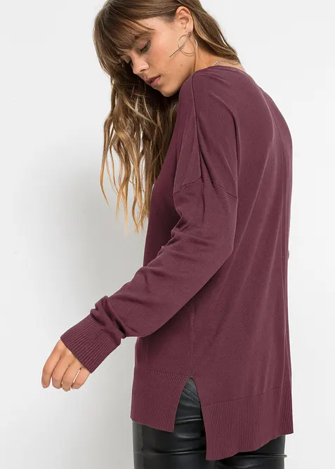 Gebreide oversized trui in een viscosemix, bonprix