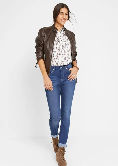 Slim jeans mid waist, stretch, bonprix