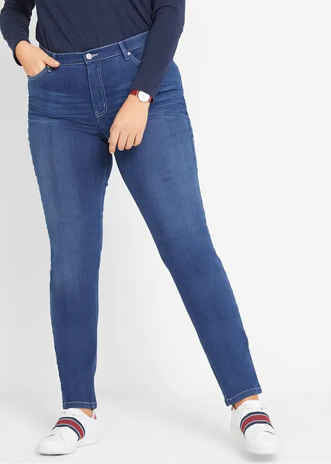 Slim jeans mid waist, stretch, bonprix