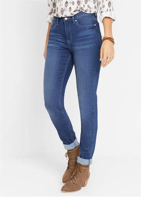 Slim jeans mid waist, stretch, bonprix
