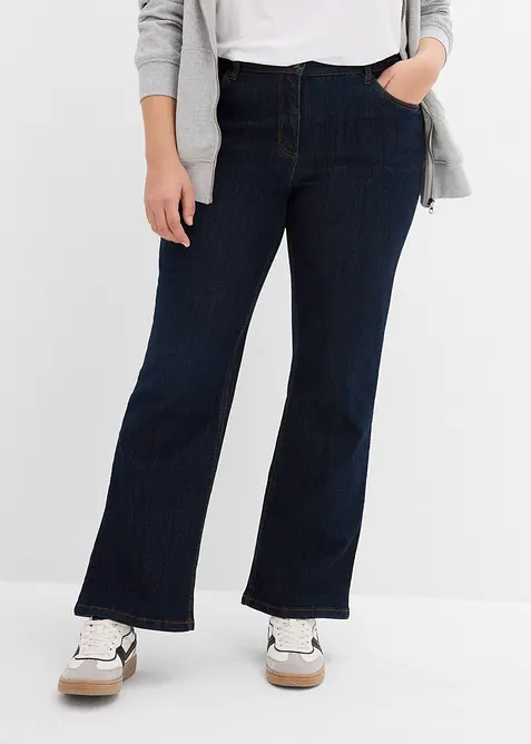 Bootcut stretch jeans, mid waist, bonprix