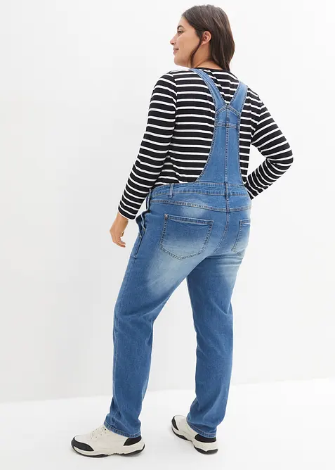 Zwangerschaps denim tuinbroek, straight, bonprix