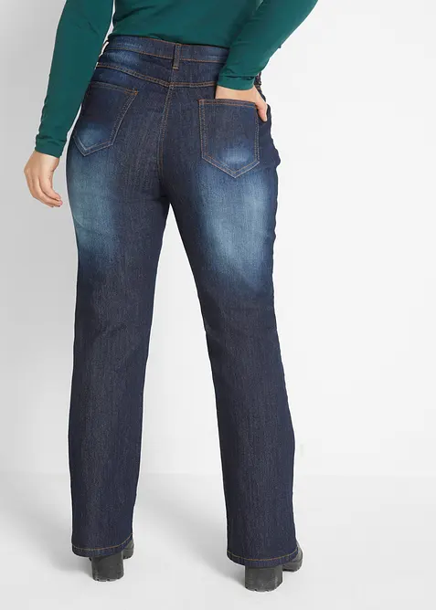 Bootcut stretch jeans, mid waist, bonprix