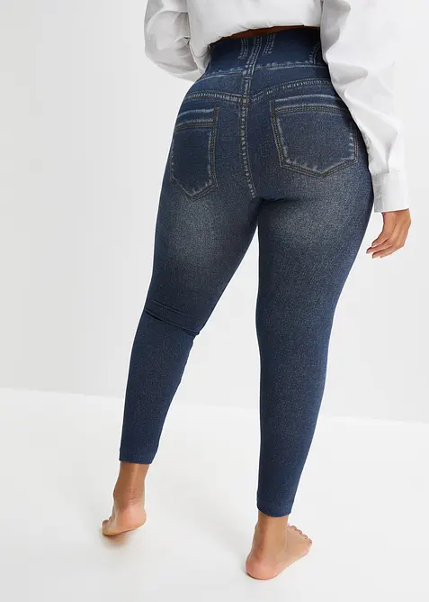 Corrigerende naadloze legging in denim look, sterk corrigerend, bonprix